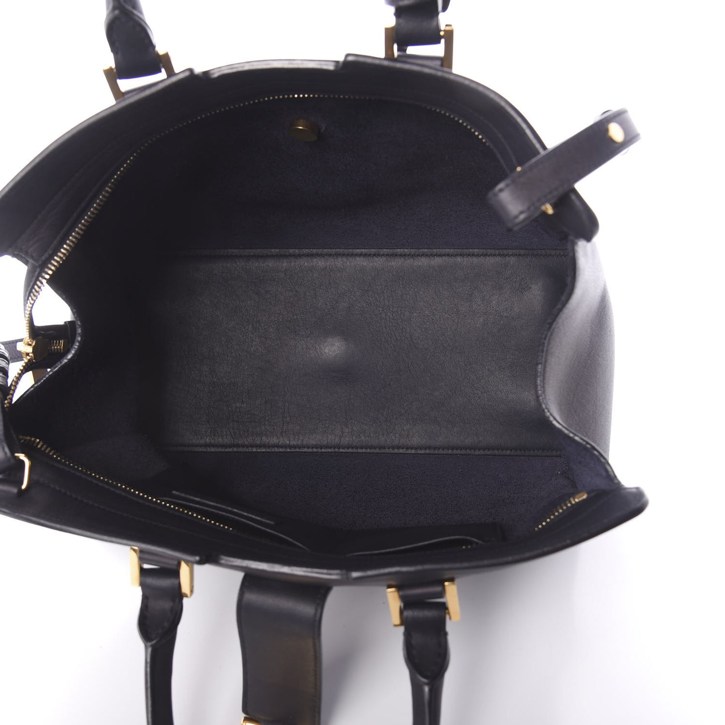 Calfskin Small Classic Y Cabas Navy Blue