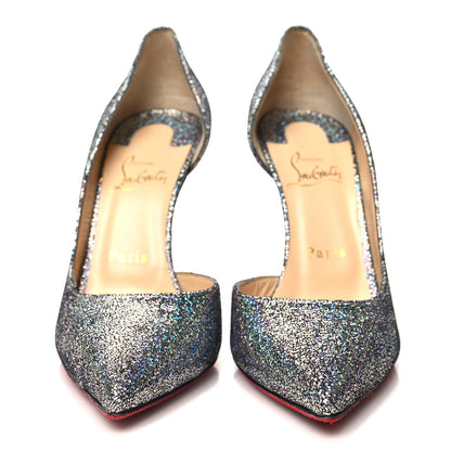 Christian Louboutin Patent Glitter Disco Ball Iriza 100 Pumps 38 Purple Pop Multicolor 2 of 7