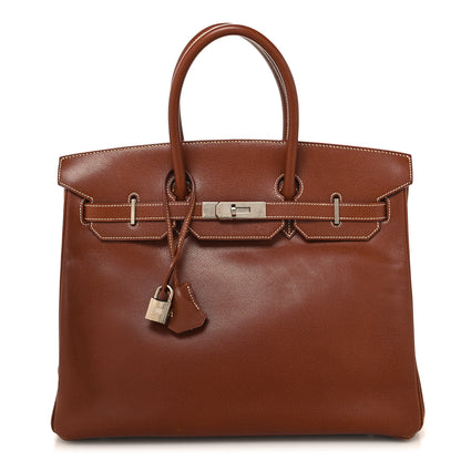 Hermes Courchevel Birkin 35 Noisette 1 of 17