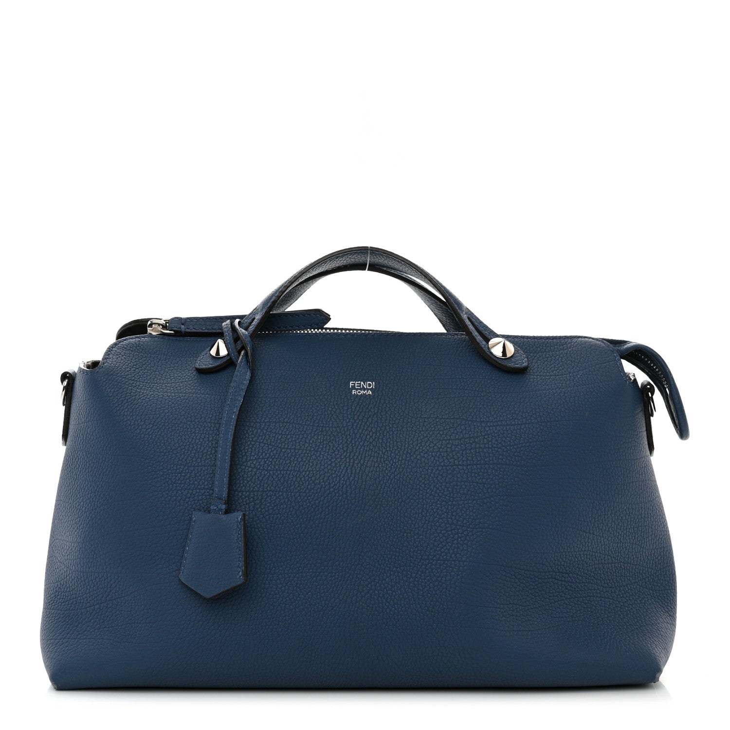 Fendi Vitello Camargue Large By The Way Boston Bag Blue 1 of 14