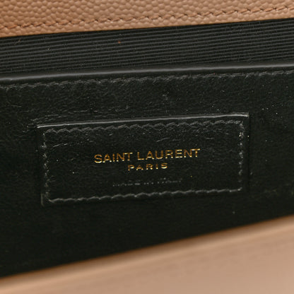 Saint Laurent Grain De Poudre Medium Monogram Kate Satchel Dark Beige 8 of 12