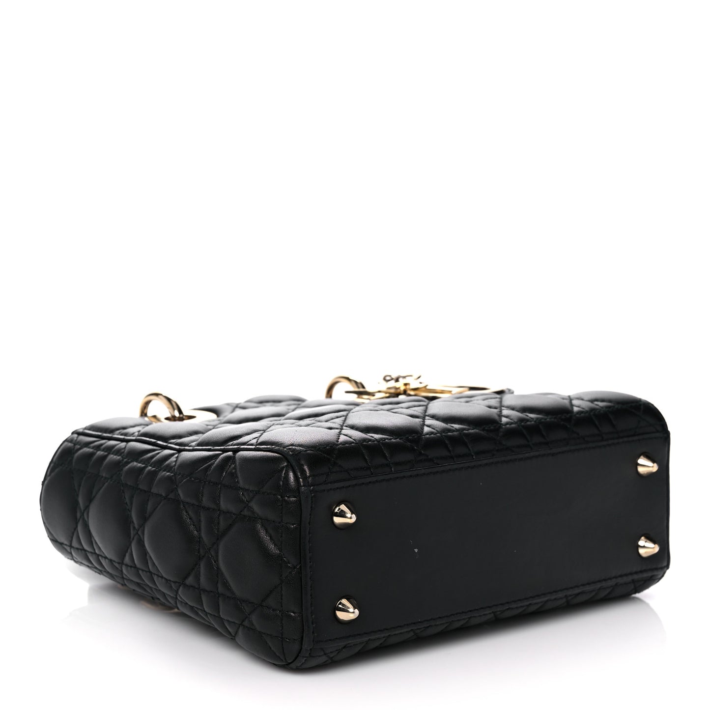 Lambskin Cannage Small Lucky Badges My Lady Dior Black