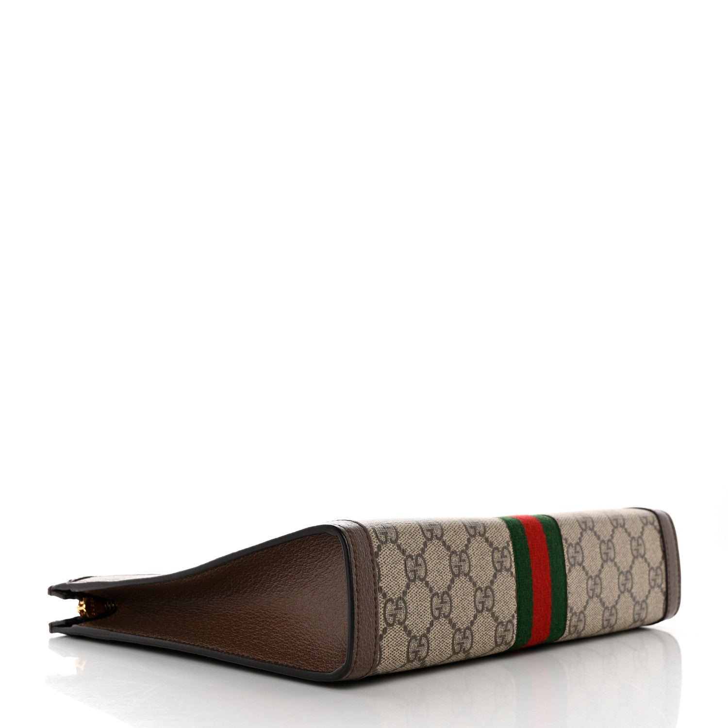 Gucci GG Supreme Monogram Web Ophidia Pouch Brown 4 of 7