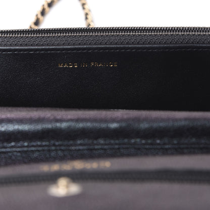 Chanel Iridescent Caviar Quilted Wallet On Chain WOC Black 8 of 11