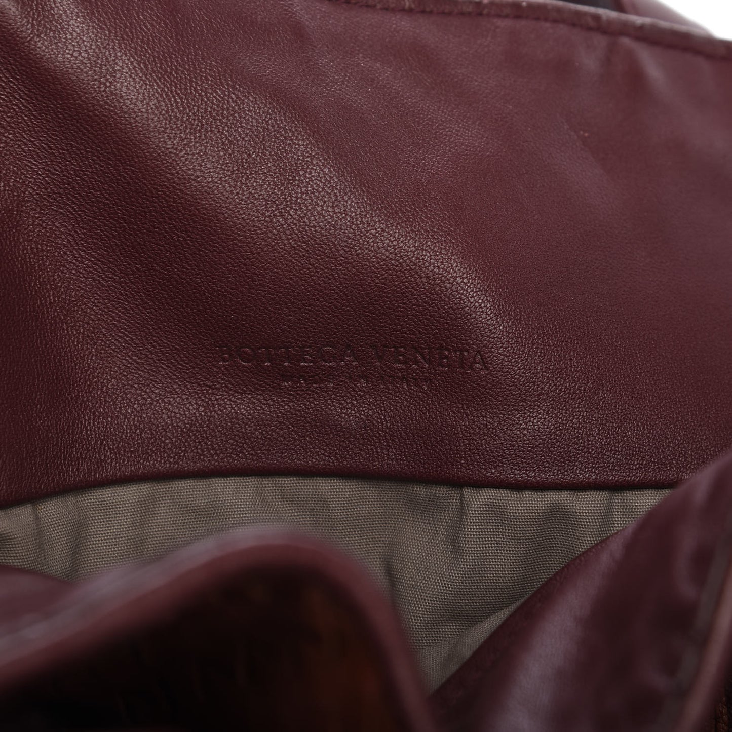 Nappa Intrecciato Embroidered Tote Barolo Brique
