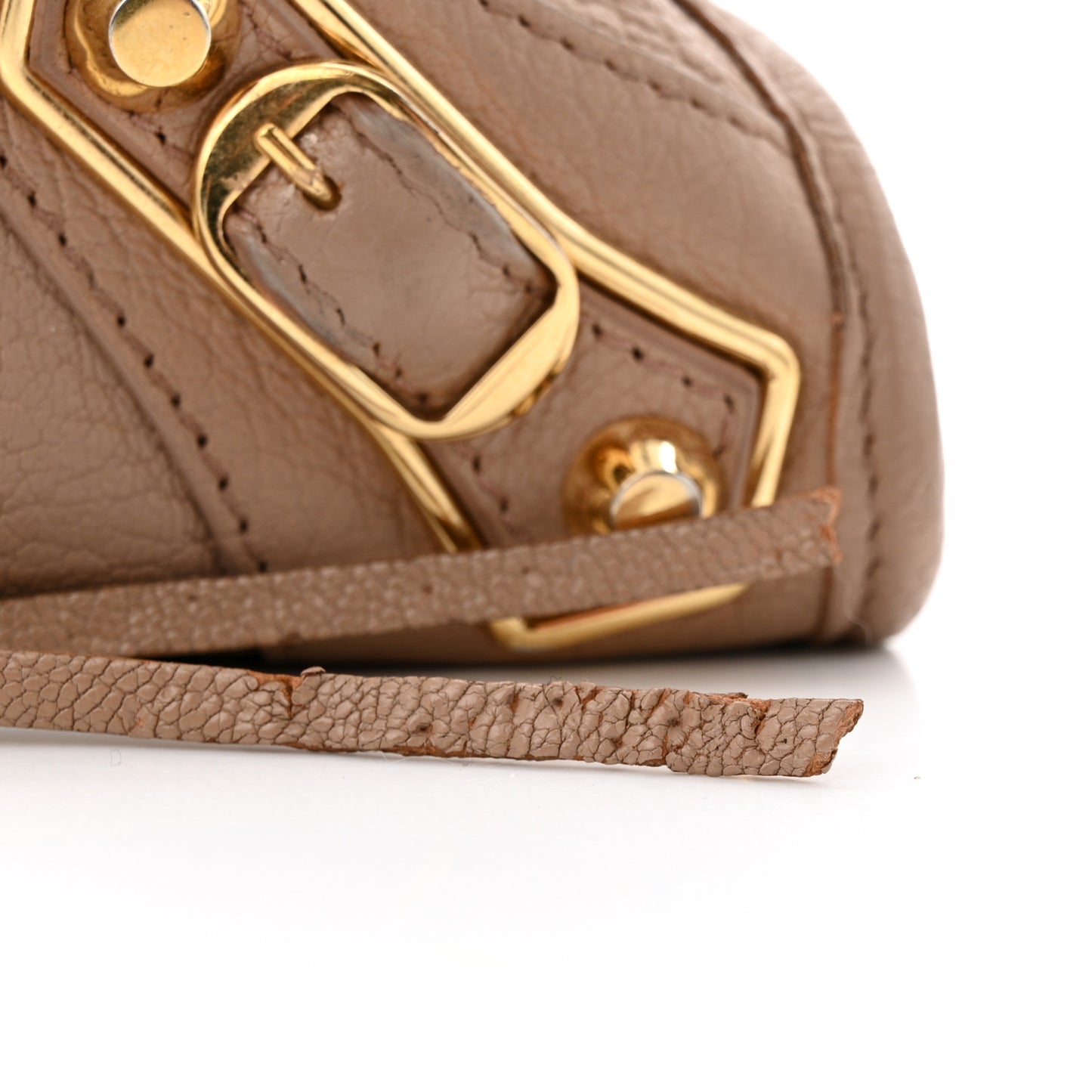 Chevre Gold Metallic Edge Hardware Mini City Rose Des Sables