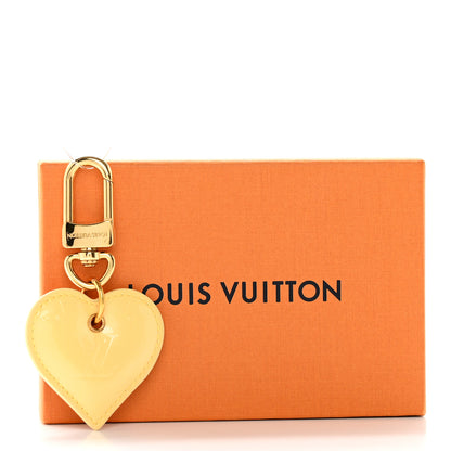 Louis Vuitton Vernis Degrade Love Lock Heart Key Holder Bag Charm Yellow 8 of 8