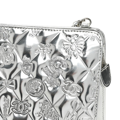 Chanel Metallic Patent Calfskin Lucky Symbols Pochette Silver 19 of 19