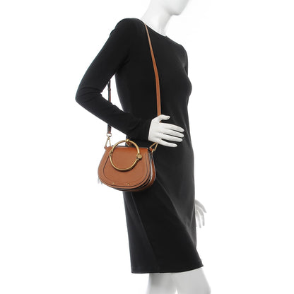 Chloe Calfskin Suede Small Nile Bracelet Bag Caramel 3 of 8