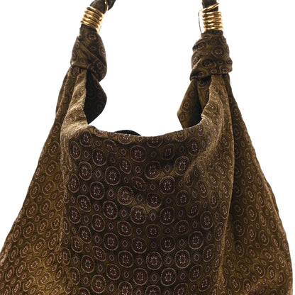 Saint Laurent Jacquard Medaillons Geometrique Medium Amalia Hobo Military Red 9 of 13