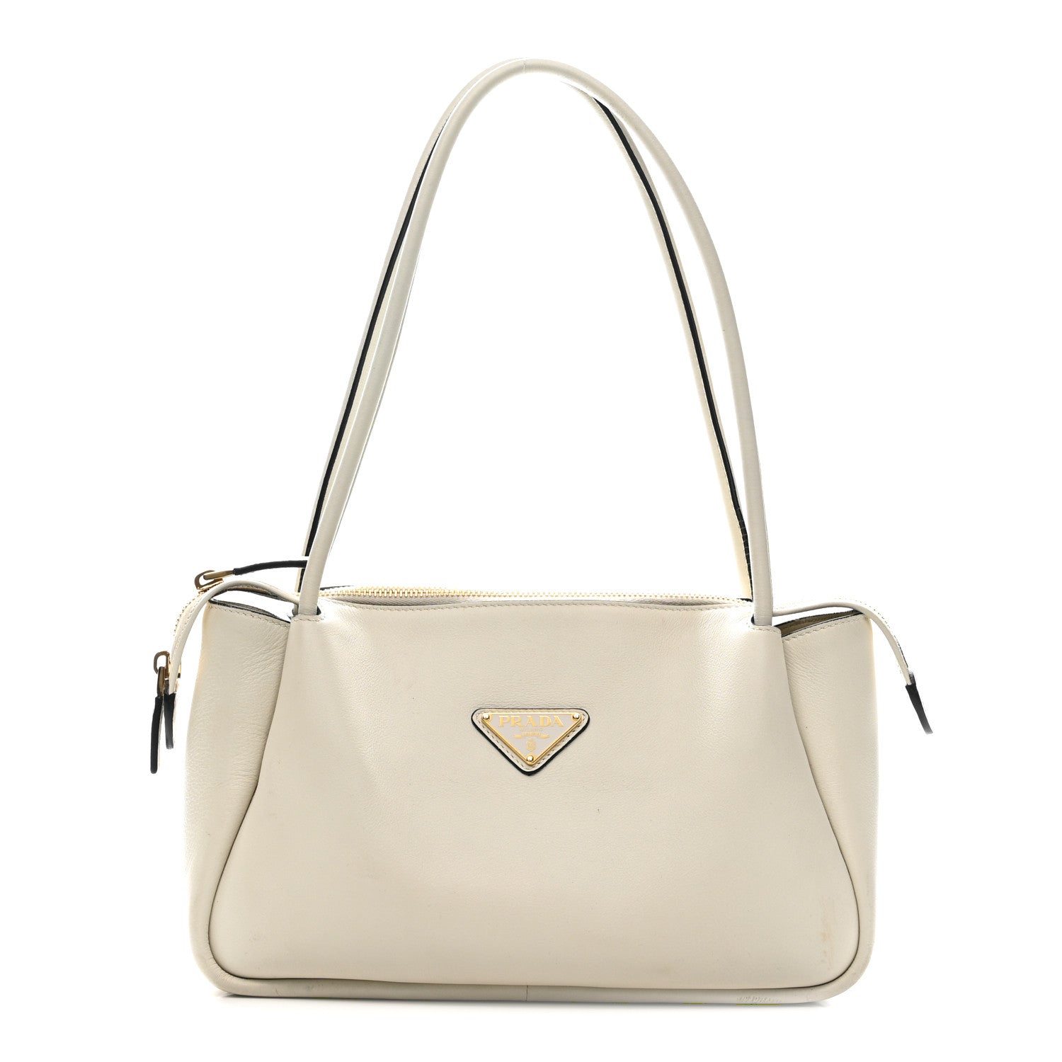Prada Soft Calfskin Medium Darling Shoulder Bag White 1 of 11