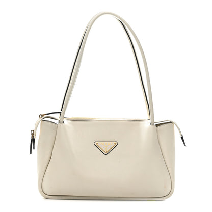 Prada Soft Calfskin Medium Darling Shoulder Bag White 1 of 11