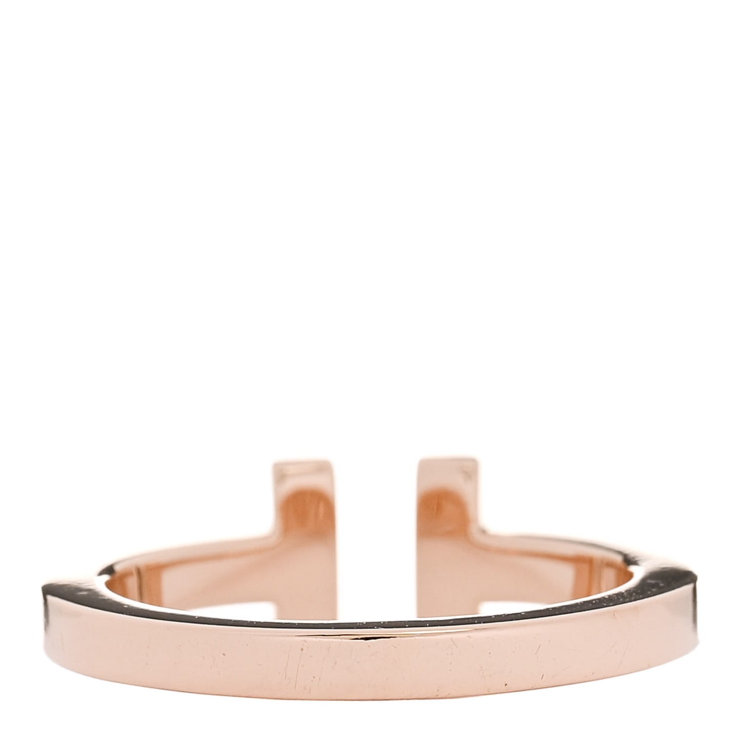 18K Rose Gold T Square Ring 58 8.25