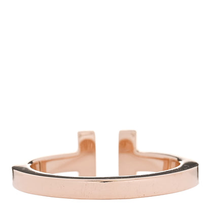 Tiffany 18K Rose Gold T Square Ring 58 8.25 3 of 5