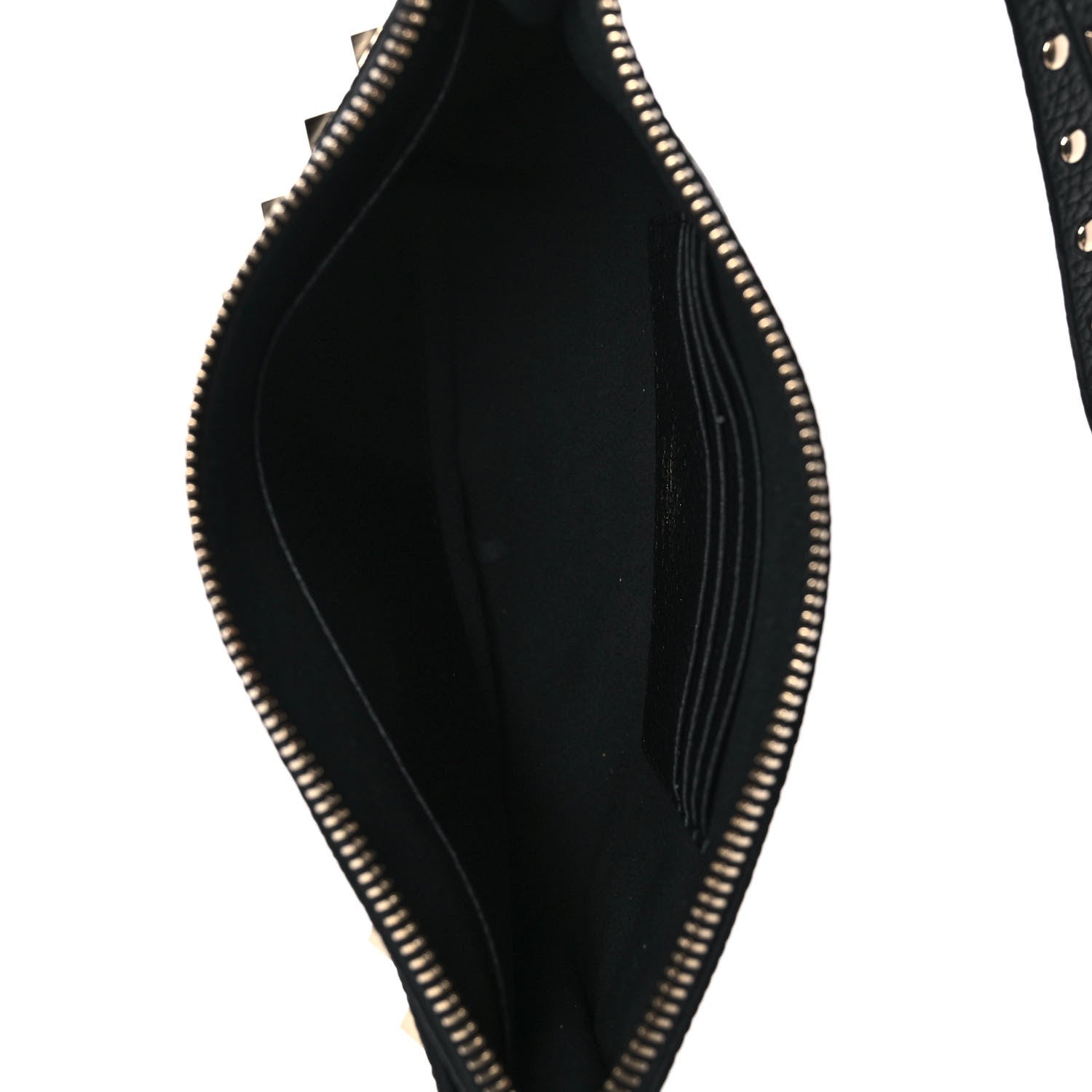 Valentino Garavani Nappa Medium Rockstud Flat Pouch Black 5 of 9