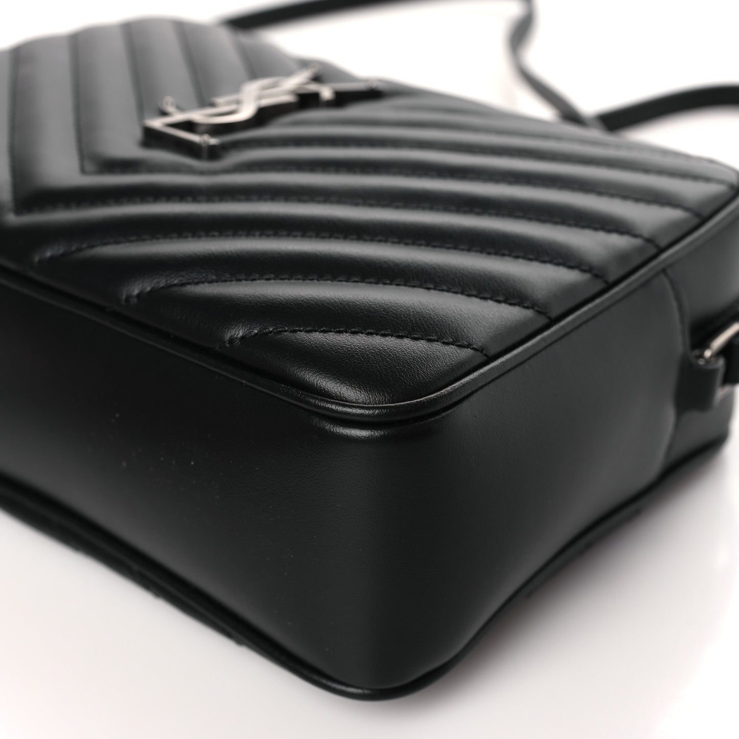 Calfskin Matelasse Monogram Lou Camera Bag Black