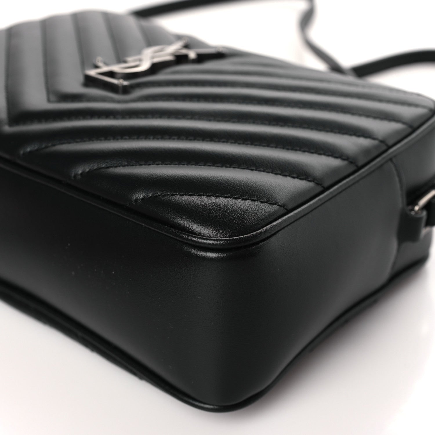 Saint Laurent Calfskin Matelasse Monogram Lou Camera Bag Black 9 of 9