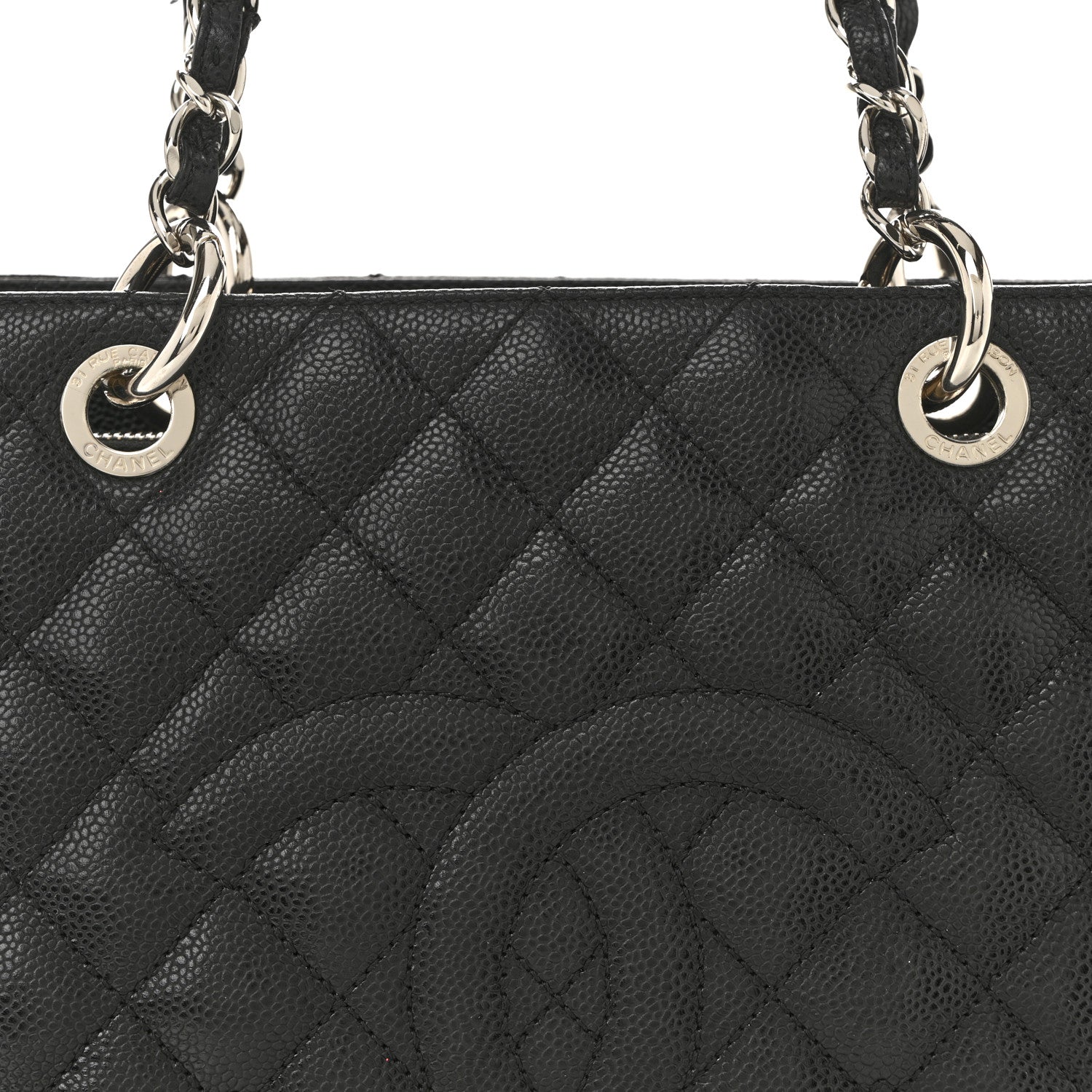 Chanel Caviar Quilted Grand Shopping Tote GST Black 8 of 15