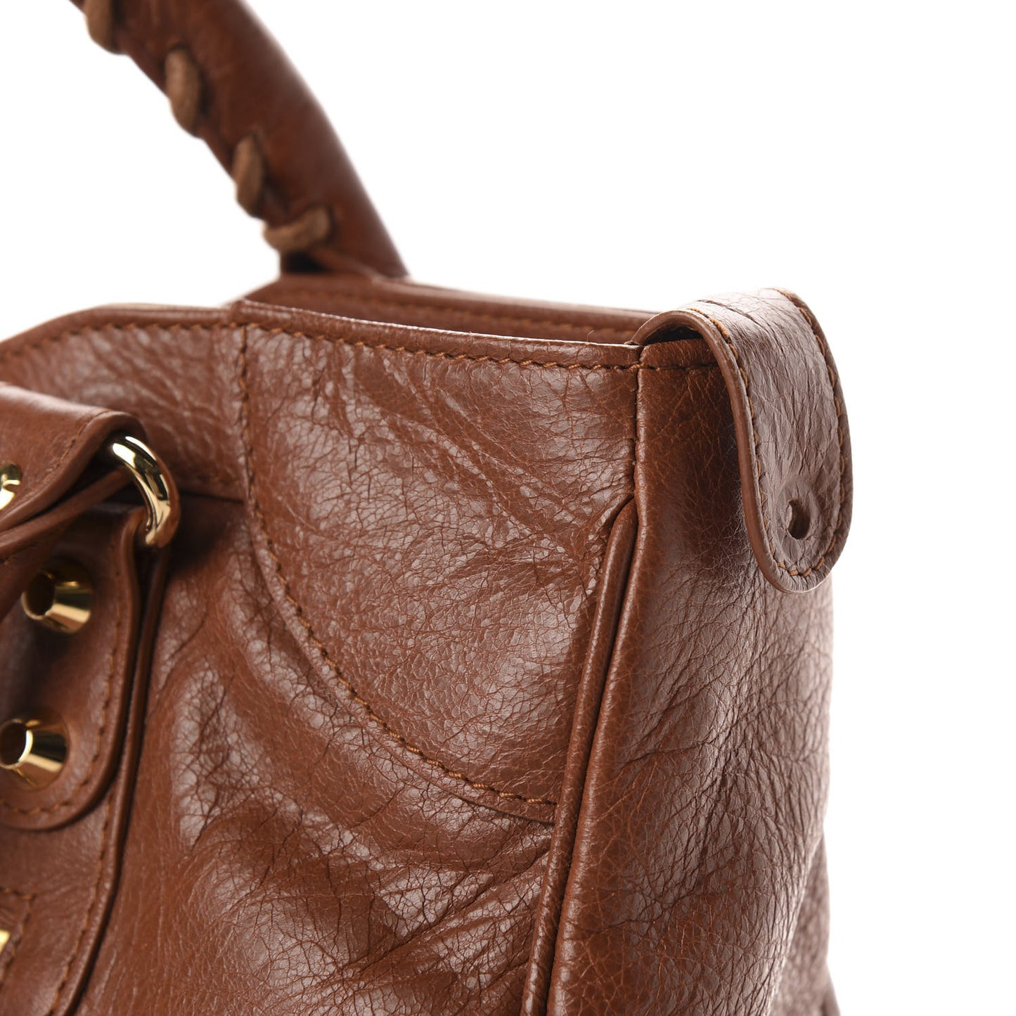 Agneau Classic Gold Hardware Velo Marron Cognac