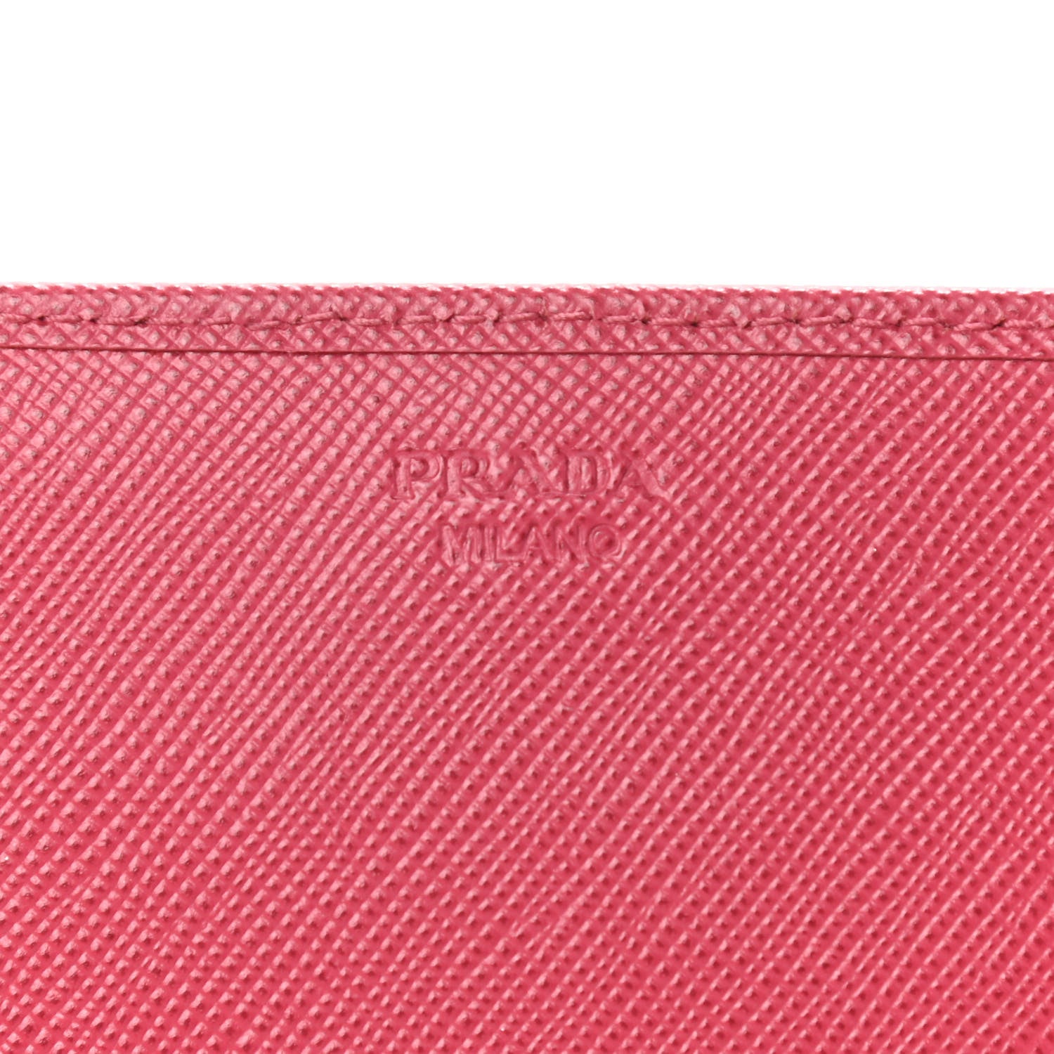Prada Saffiano Metal Oro Chain Wallet Peonia 5 of 8