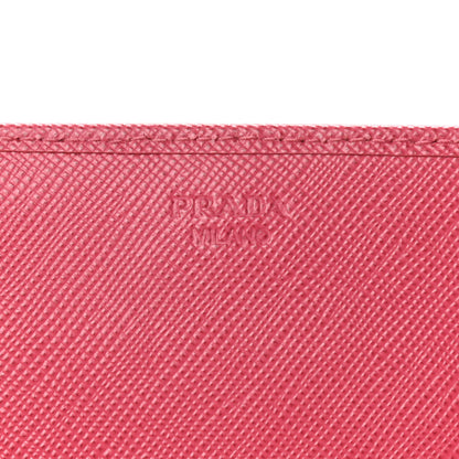 Prada Saffiano Metal Oro Chain Wallet Peonia 5 of 8