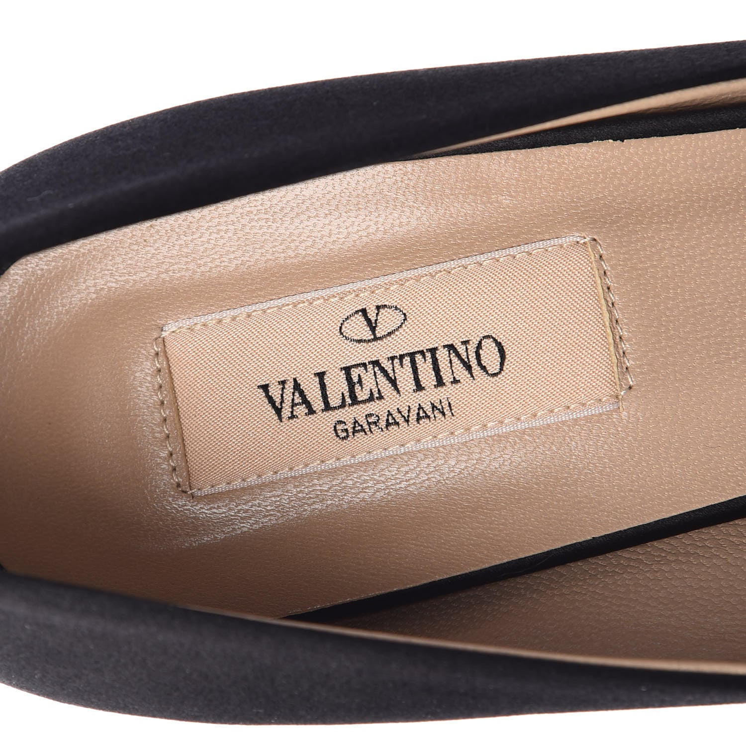 Valentino Garavani Satin Peep Toe Pumps 40 Black 8 of 15