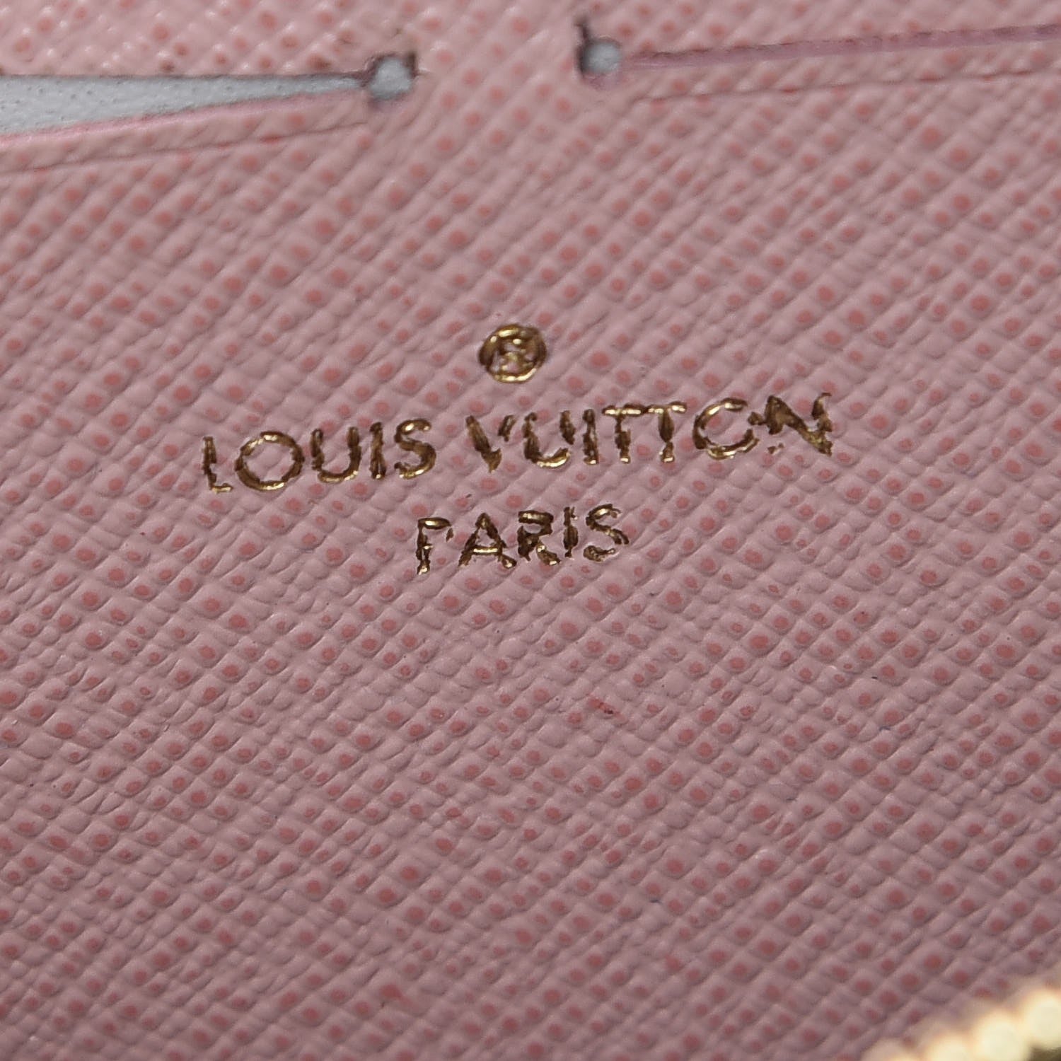 Louis Vuitton Damier Ebene Clemence Wallet Rose Ballerine 6 of 9
