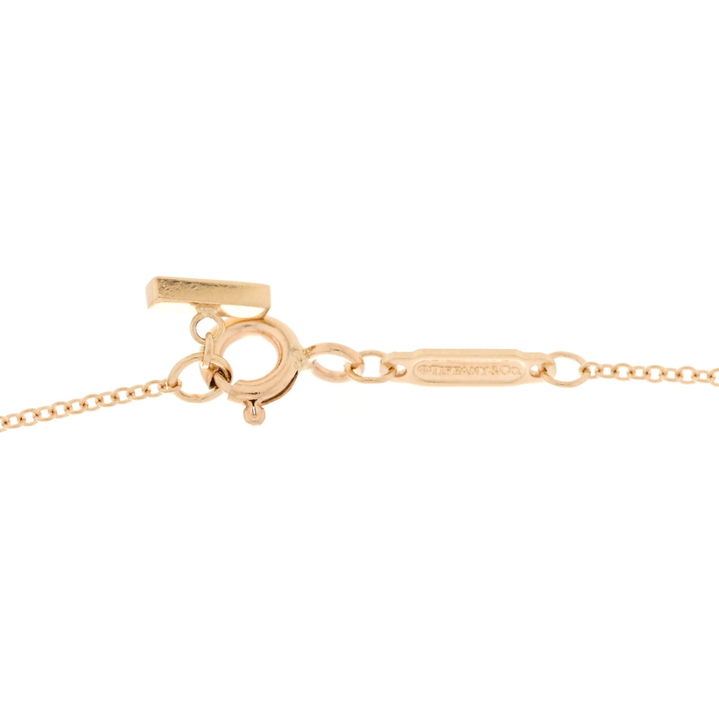 18K Yellow Gold Large T Smile Pendant Necklace