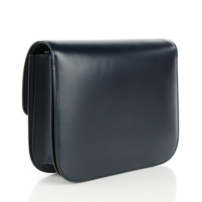 Celine Box Calfskin Medium Classic Box Flap Bag Navy Blue 3 of 7