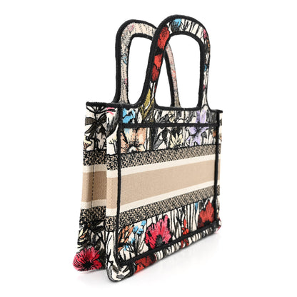 Christian Dior Canvas Embroidered Mille Fleurs Mini Book Tote Multicolor 3 of 11