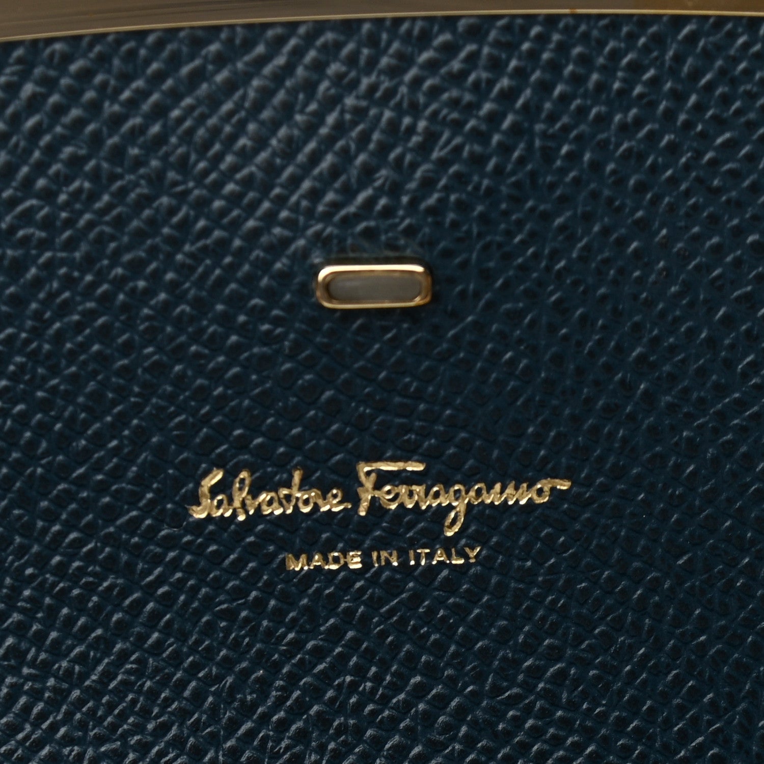 Salvatore Ferragamo Hammered Calfskin Gancio Shoulder Bag Mezcal Teal 6 of 10
