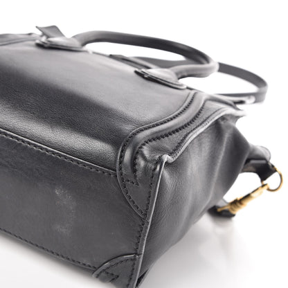 Celine Smooth Calfskin Nano Luggage Black 12 of 14