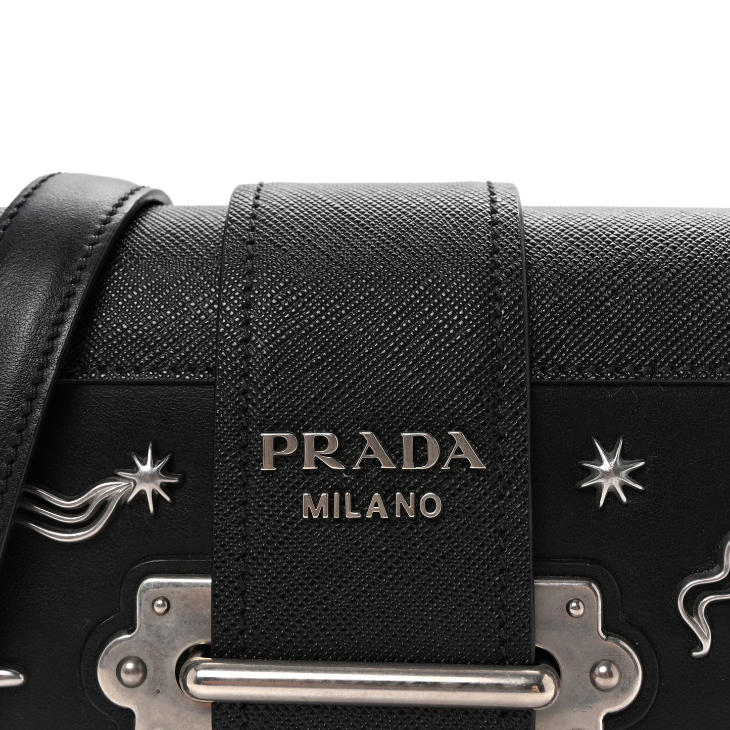 City Calf Saffiano Cahier Astrology Bag Black