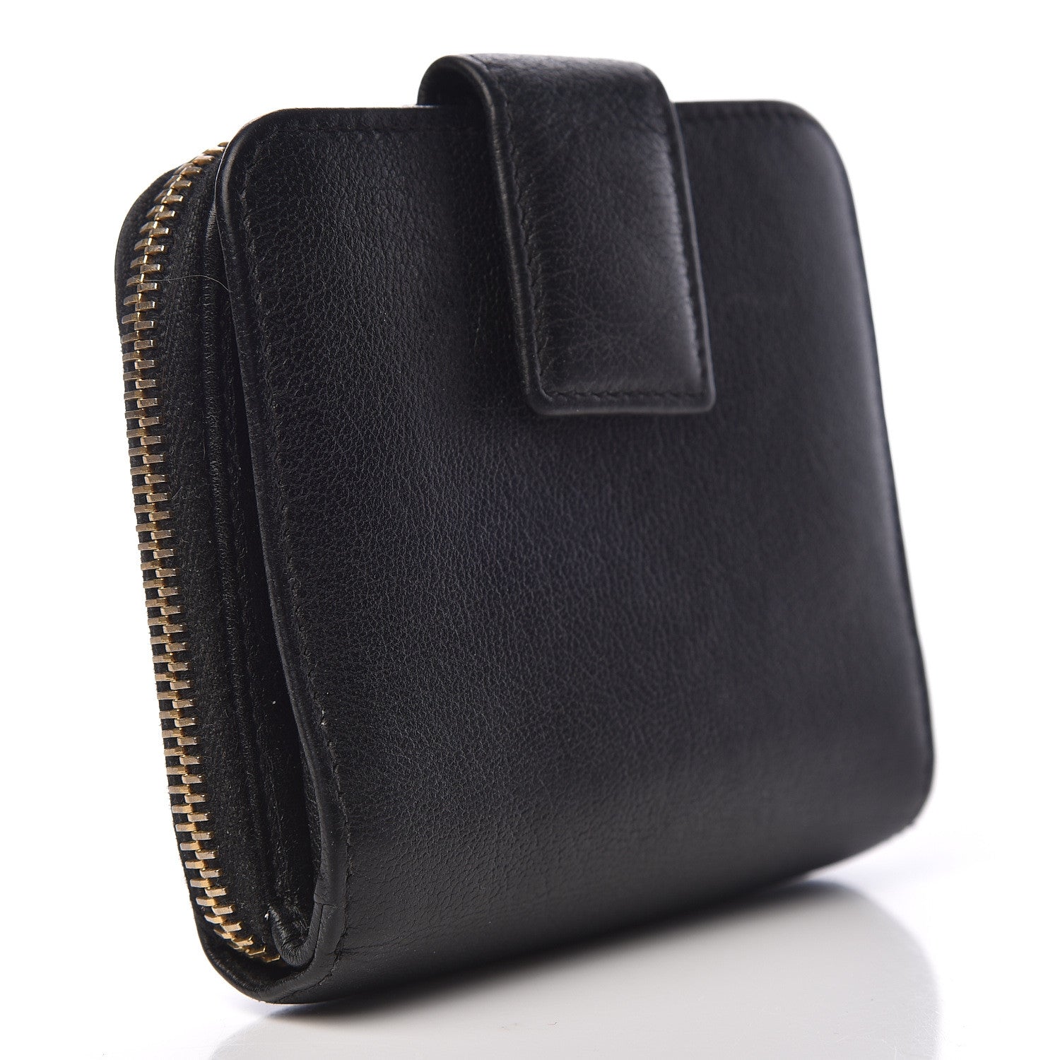 Saint Laurent Goatskin Compact Wallet Black 3 of 7