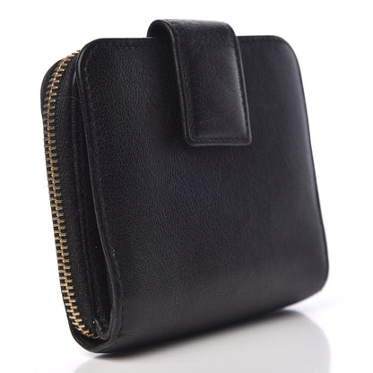 Saint Laurent Goatskin Compact Wallet Black 3 of 7