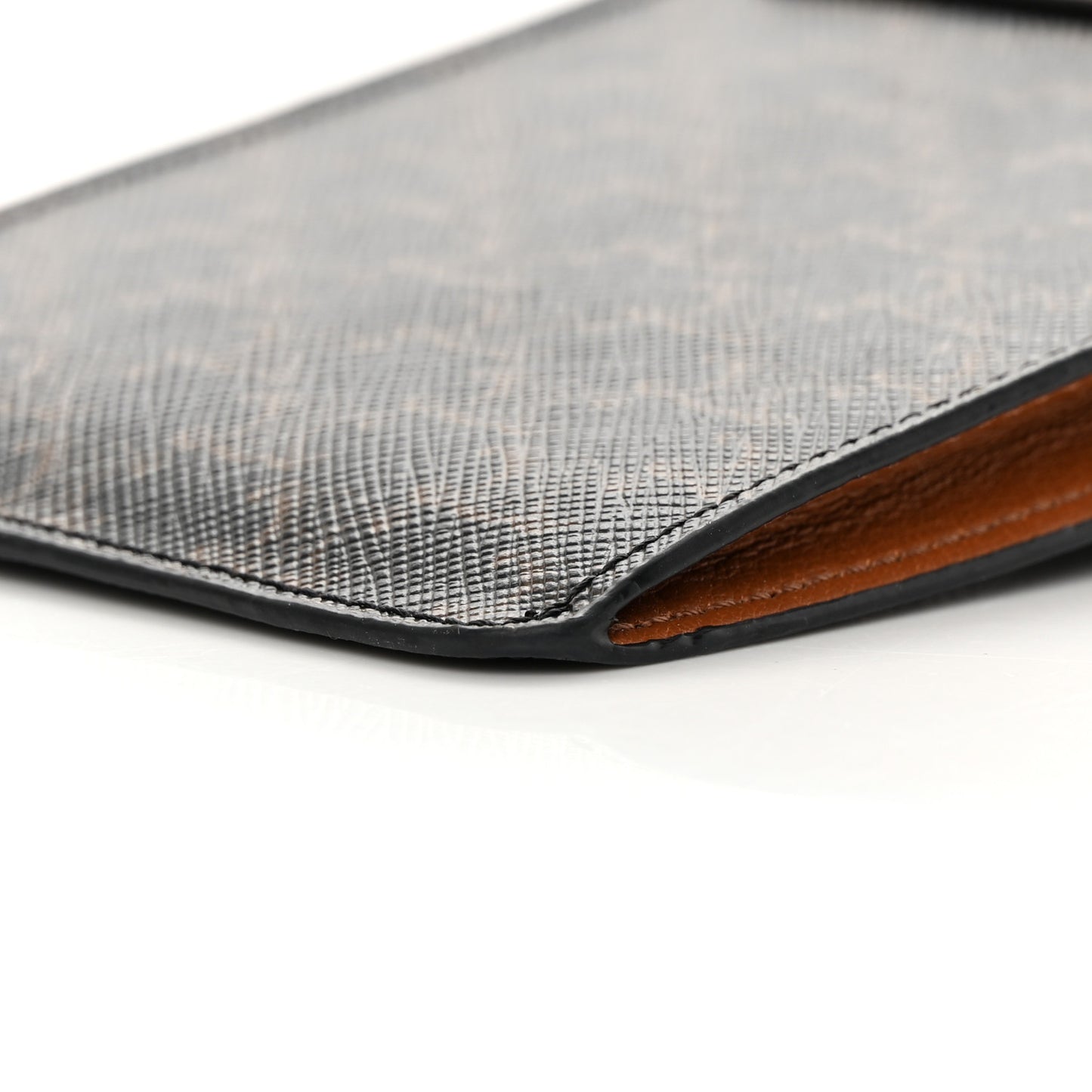 Triomphe Canvas Lambskin Phone Pouch With Flap Tan
