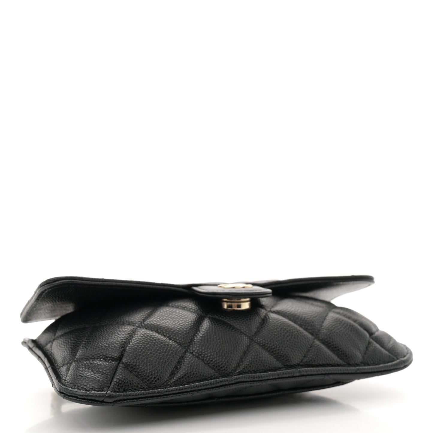 Caviar Fabric Graffiti Foldable Tote Bag With Chain Black Multicolor