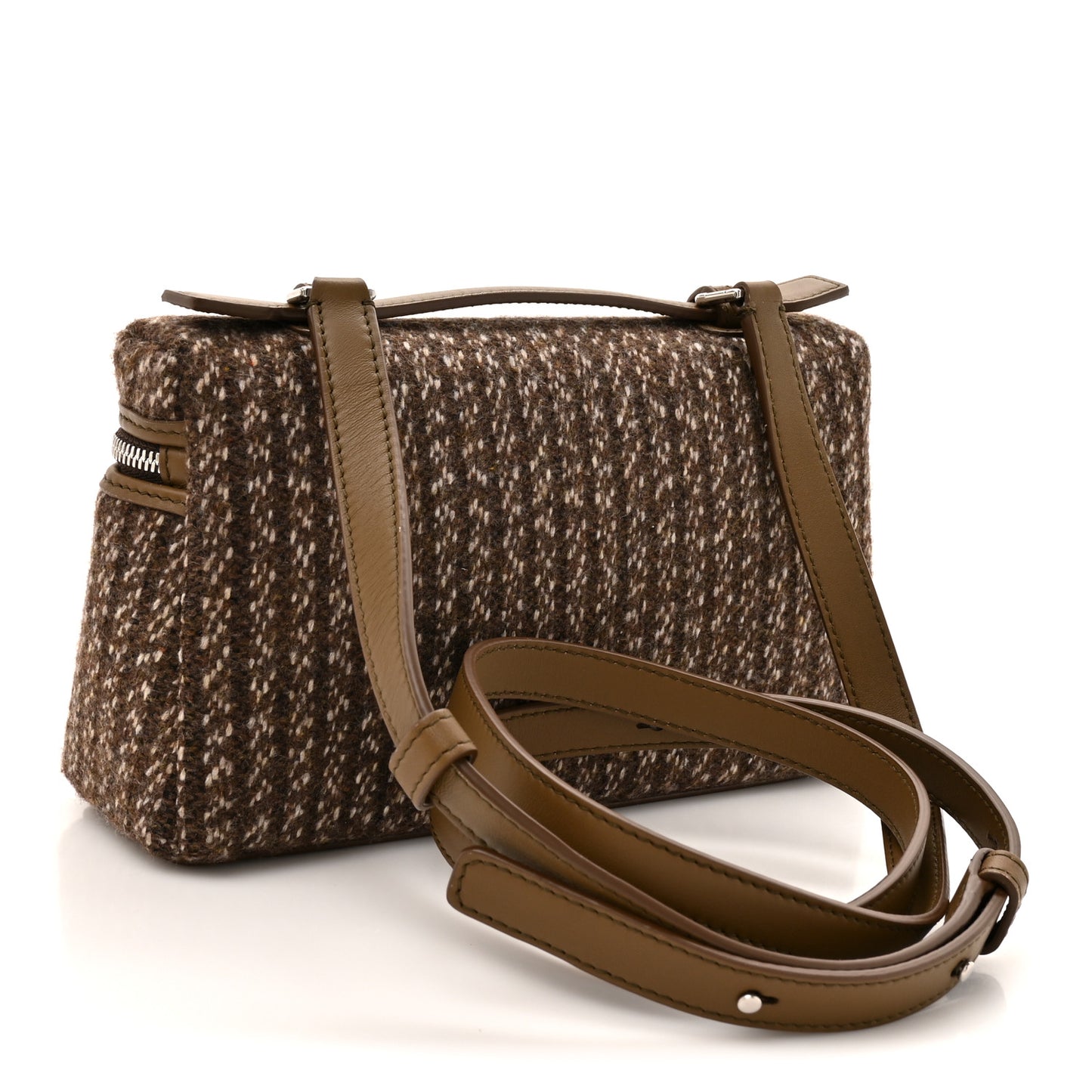 Cashmere Extra Pocket Pouch L19 Mocha Latte Ebony