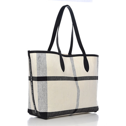 Burberry Coated Canvas Medium Reversible Doodle Tote White Black 4 of 15