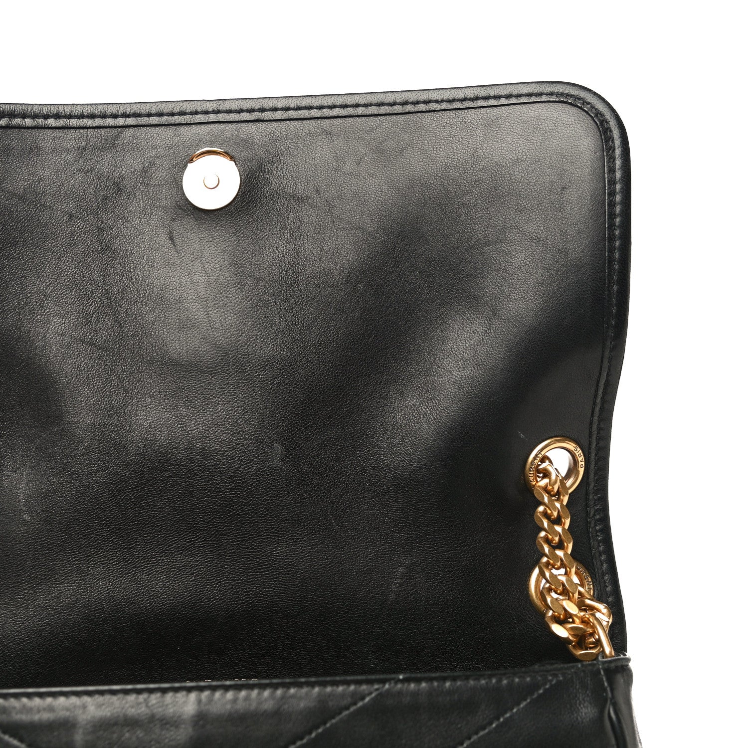 Saint Laurent Lambskin Matelasse Monogram Medium Niki Chain Satchel Black 31 of 33