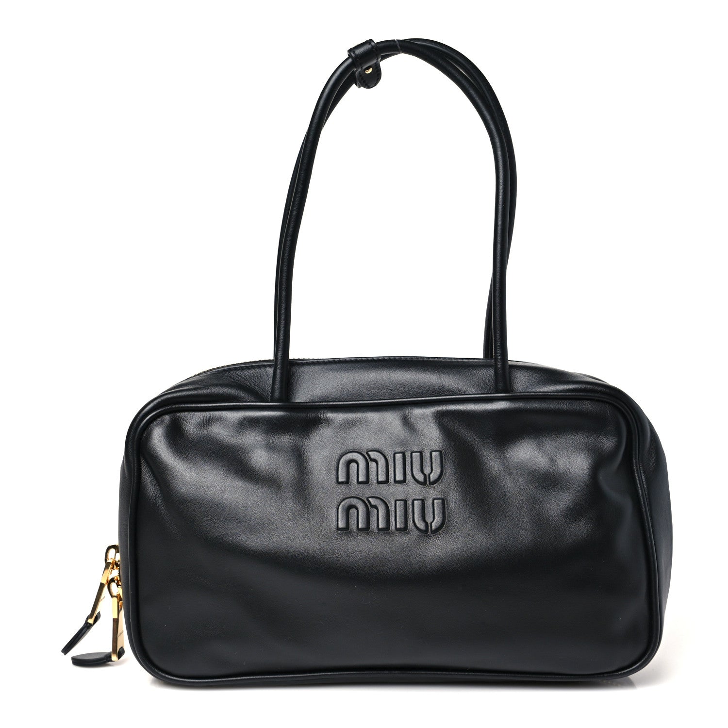 Miu Miu Calfskin Softy Medium Beau Top Handle Bag Black 1 of 10