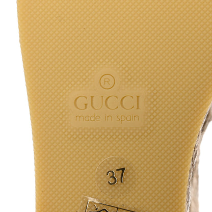Gucci Nappa Matelasse GG Marmont Ankle Wrap Platform 35/120mm Espadrille Wedges 37 Porcelain Rose 7 of 10