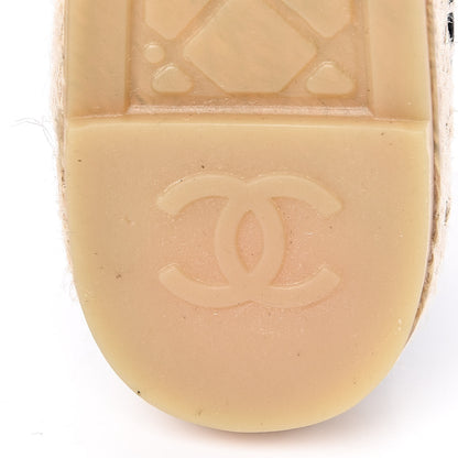 Chanel Lambskin CC Espadrilles 39 Black SIlver 8 of 11
