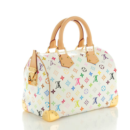 Louis Vuitton Monogram Multicolor Speedy 30 White 3 of 7