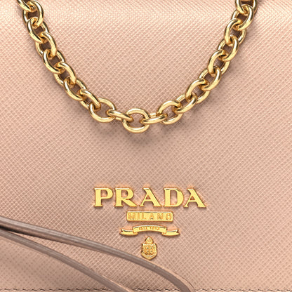 Prada Saffiano Metal Mini Crossbody Bag Cipria 7 of 9