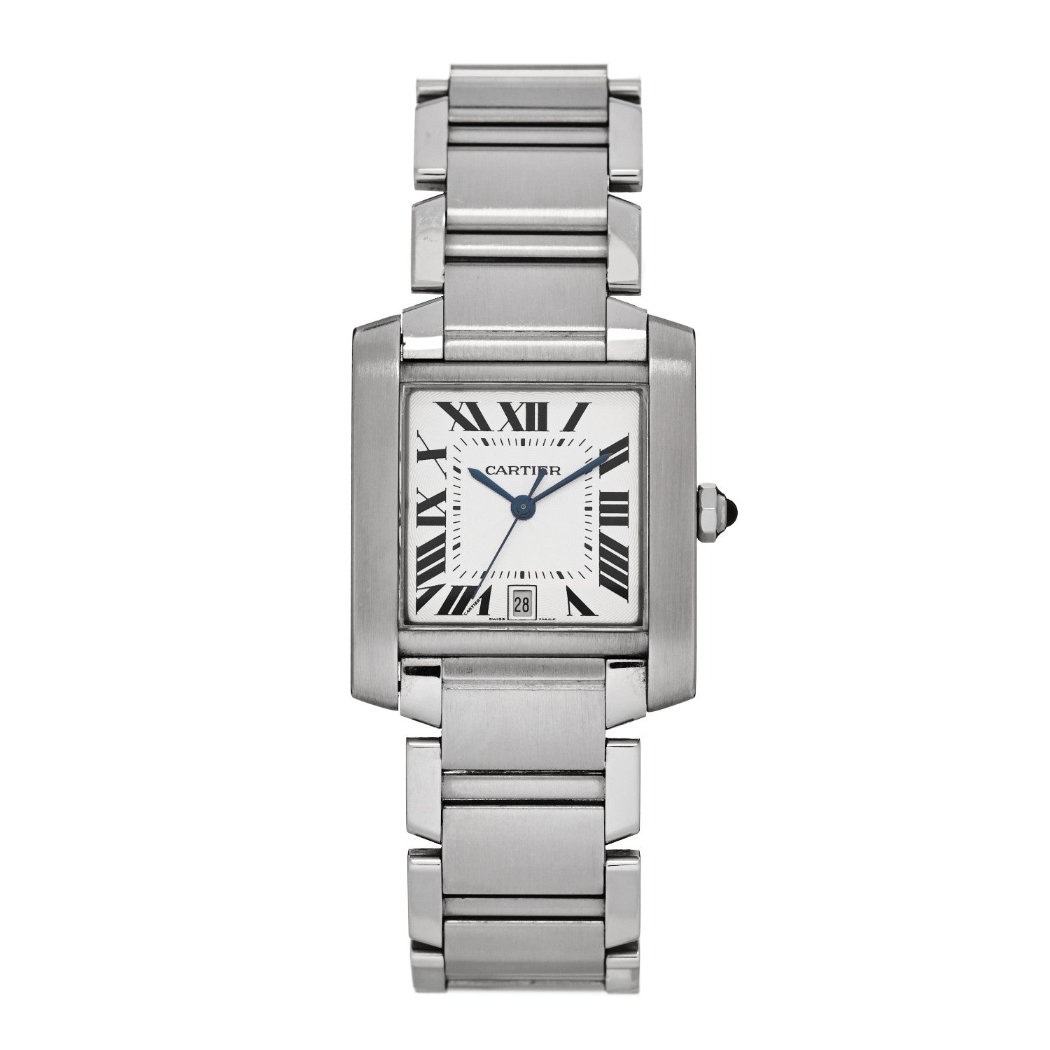 Cartier Stainless Steel 28mm Tank Francaise Automatic Watch 1 of 4