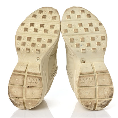 Gucci Calfskin Logo Womens Rhyton Sneakers 37 Ivory 5 of 8