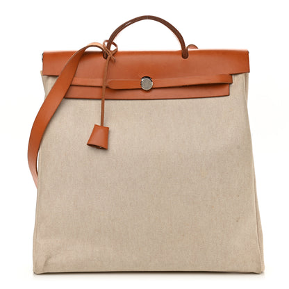 Hermes Toile Vache Calfskin Herbag 39 MM Natural 1 of 15