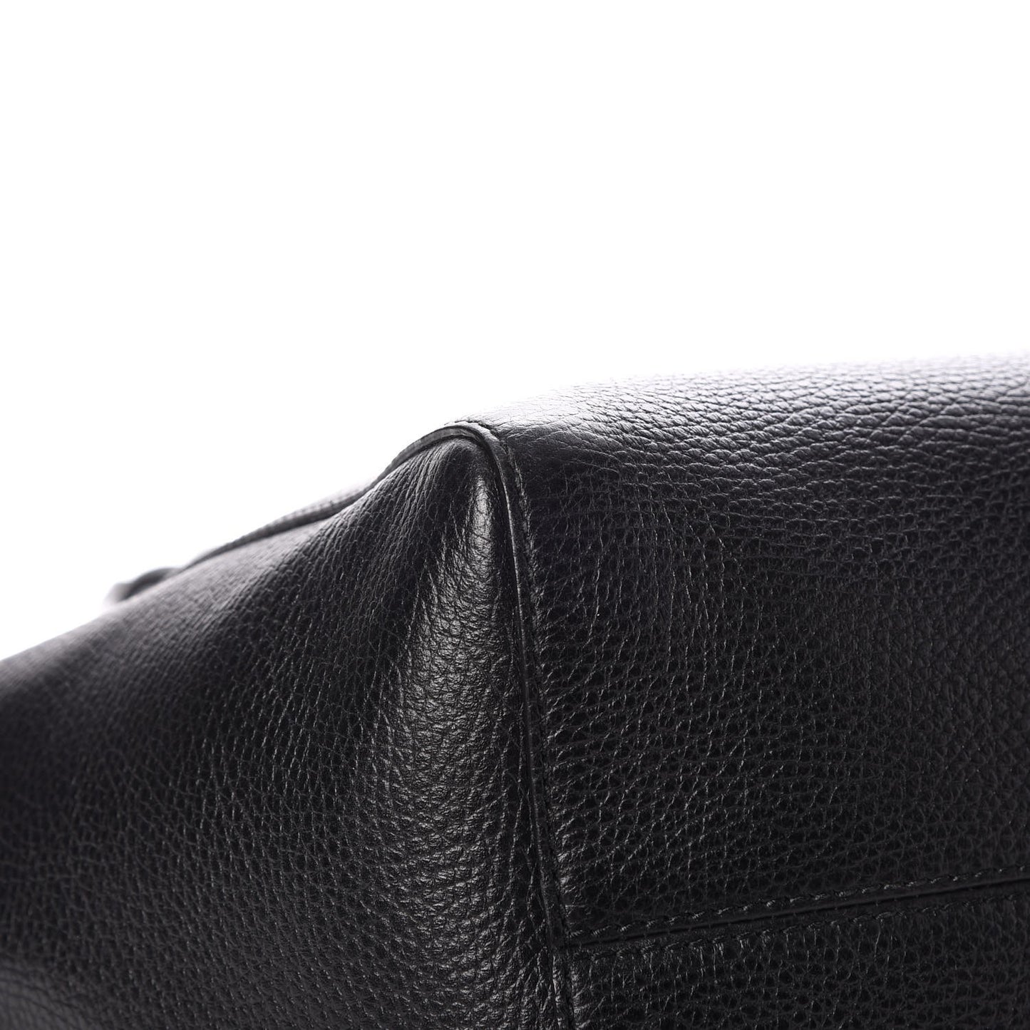 Pebbled Calfskin Medium Swing Tote Black
