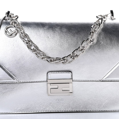 Fendi Vitello Catalan Mirror F is Fendi Kan U Shoulder Bag Argento 8 of 11